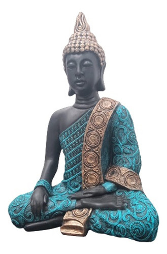 Estatua Buda Sentado Bronce  Meditación Decoración