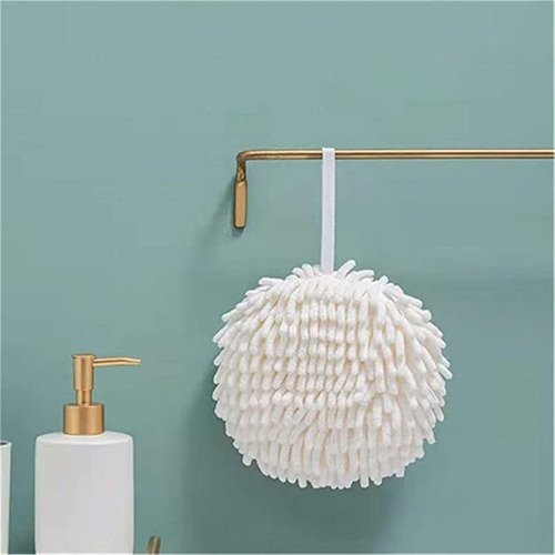* 3pcs Soft Chenille Hanging Hand Towels For Bath