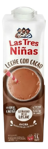 Leche Chocolatada Las Tres Niñas De 1 Litro, Pack 10u