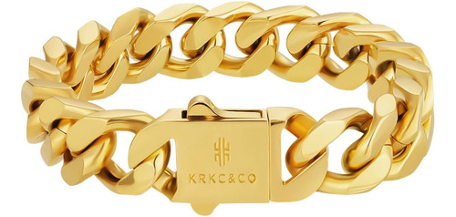 Krkc&co Pulsera De Eslabones Cubanos Para Hombres, Pulseras 