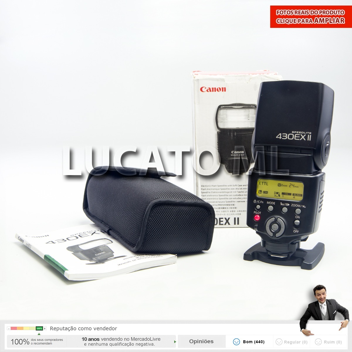 Flash Canon 430ex 2 Speedlite Com Caixa + Frete Grátis Ap | Mercado Livre
