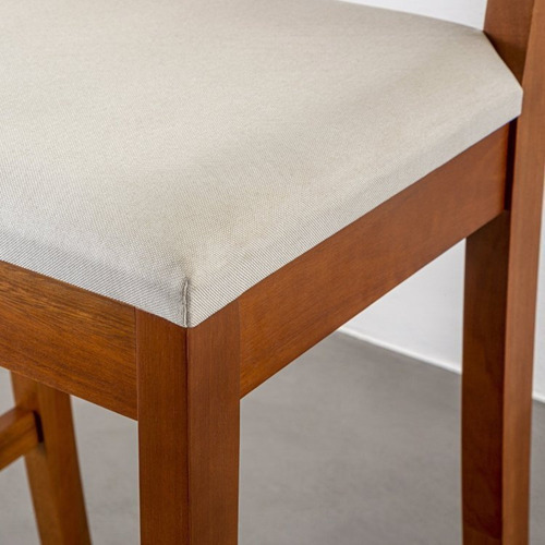 Conjunto 2 Banqueta Com Encosto E Apoio Para Pés Tiê De