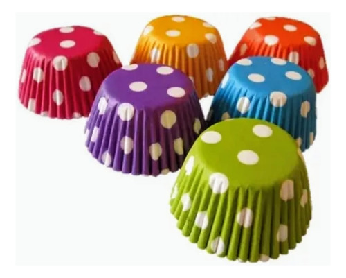 1000 Mini Capacillos De Puntitos Para Cupcakes O Muffins