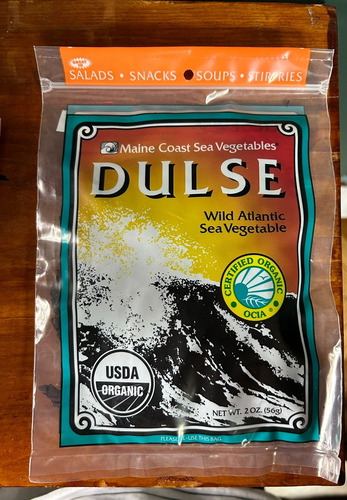 Alga Dulse Del Atlantico 2 Oz. Vegetales Del Oceano
