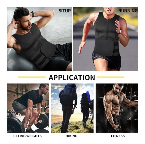 Hombre Sudor Sauna Chaleco Faja Shaper Quemar Grasa