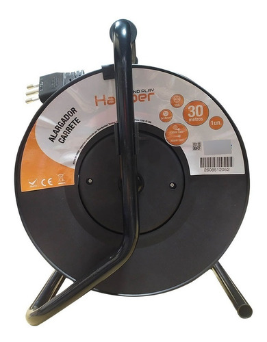 Alargador Carrete 4tomas Schuko 30mt 250v 3g1.0mm H05vv-f