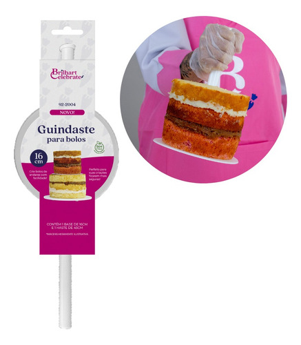 Guindaste Para Bolos De Andar - 16cm Cor Guindaste 16cm E Haste De 45cm