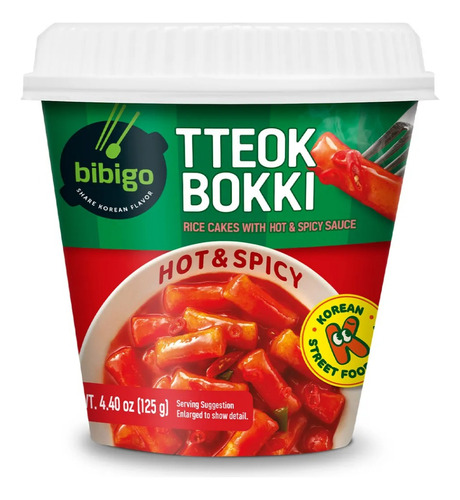 Tteokbokki Picante Spicy 125g Comida Coreana Pastel De Arroz