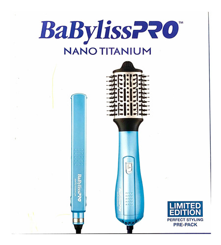 Kit Plancha 1 1/4 Y Cepillo Babylisspro Nano Titanium