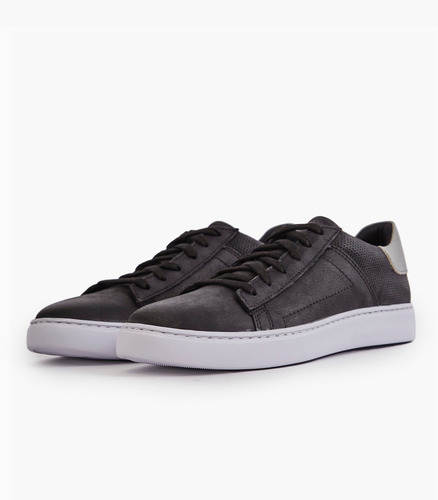 Imagen 2 de 4 de Zapatilla Boating Tanger Urbana De Cuero Negro Hombre