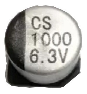 4 Peças Capacitor Eletrolítico Smd Alumínio 1000uf X 6.3v 