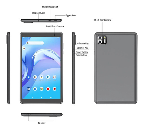Tablet 8 Polegadas Pritom Mod. L8 64gb/4gb Android 13
