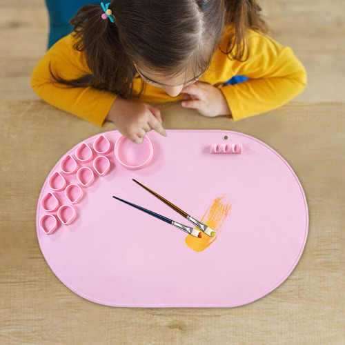 Tapete De Silicona Para Manualidades, Tapete De Pintura Rosa