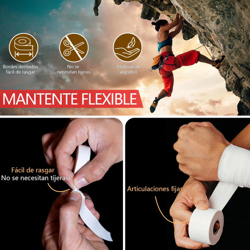 6 Rollos De Cinta Deportiva Adhesiva, Cinta De