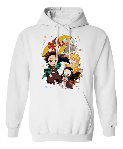 Sudadera Con Gorro Unisex Tanjiro Nezuko Inosuk Demon Slayer