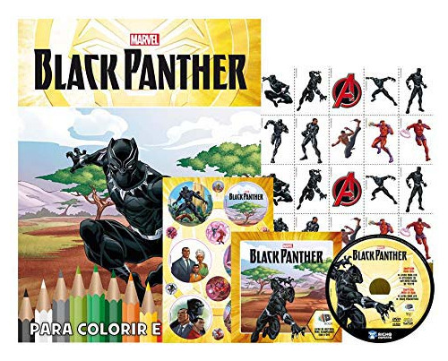 Kit Disney 5 Em 1 Com Dvd - Pantera Negra