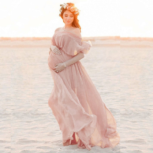 Imagen 6 de 9 de Mujeres Embarazadas Maternidad Fotografía Props Manga Corta