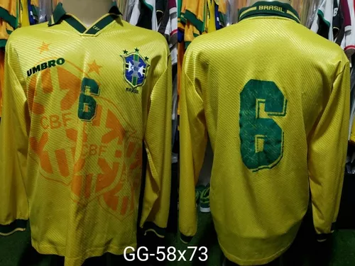 Camisa Seleção Brasil Umbro Titular 1994 De Jogo #6 Branco