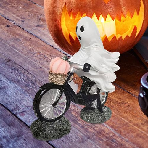 Estatua De Ciclista Fantasma Para Decoración De Halloween