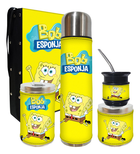 Set Matero 5 Piezas Abmnty Bob Esponja Excelente Calidad