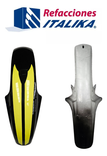 Salpicadera Delantera Italika Original Ft150ts Ft 150 Ts Negro Amarillo