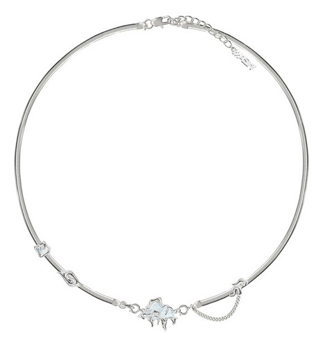 Masw-cadena Chapada En Plata Para Mujer, Collar Gr Bracelet