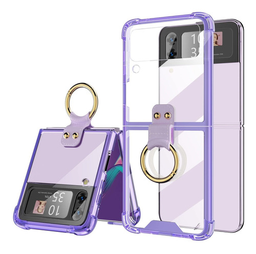 Diseñado Para Samsung Galaxy Z Flip 4 Case Clear Crystal Con