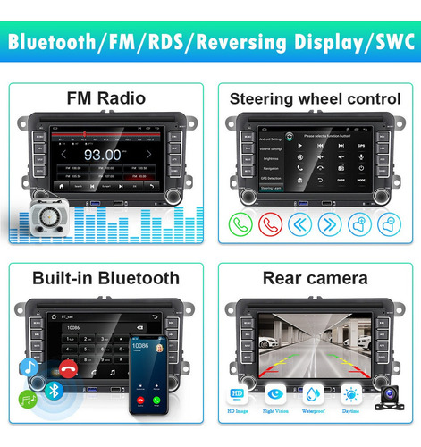 Autoestéreo Hifi 7 C/android 11/carplay P/vw Polo Jetta 2+32