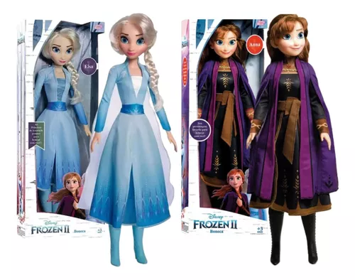 Bonecas Ana e Elsa Gigantes - FROZEN 2