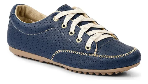 Tênis Feminino E Mocatênis De Couro Confortável Mocassims