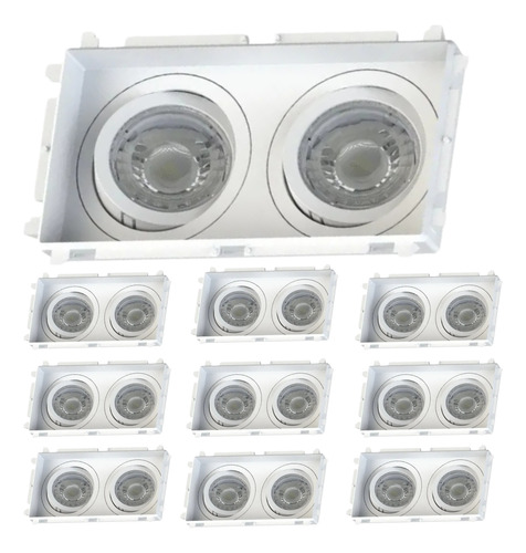Spot Recuado Duplo Par20 Save Energy Para Embutir 100 Pçs