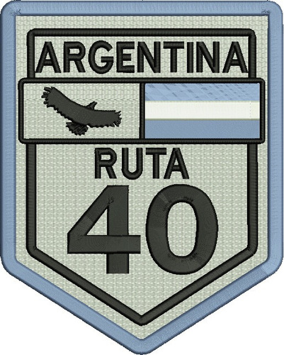 896 Ruta 40 Argentina Parche Bordado