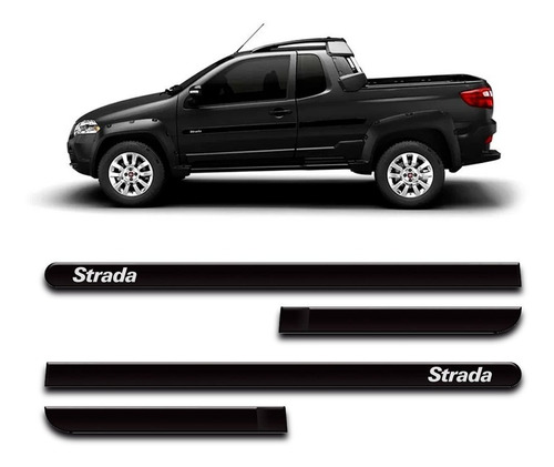 Friso Lateral Strada Pick-up 05 A 17 - 4 Pçs Personalizados
