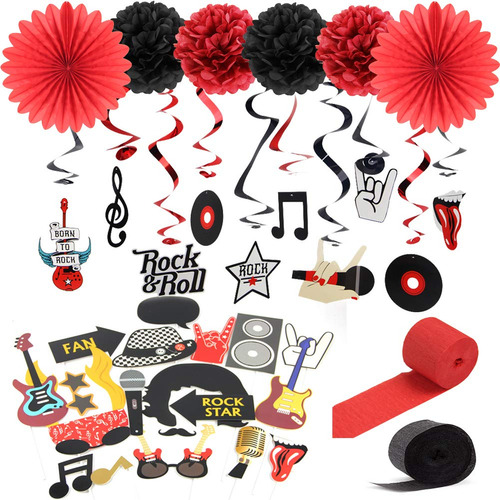 Rock And Roll String Decoration Music Party Sock Hop Pa...