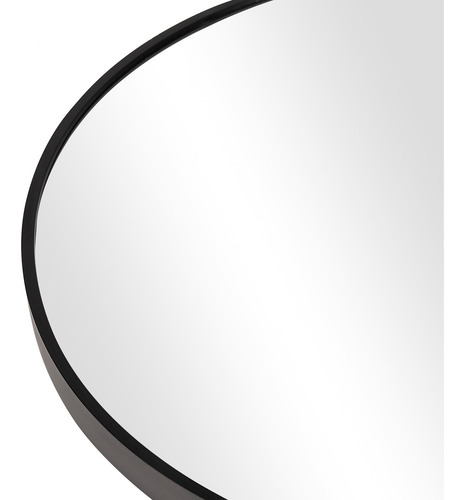 Conguiliao Espejo De Baño Con Espejo Arqueado De 50×75cm Marco Negro