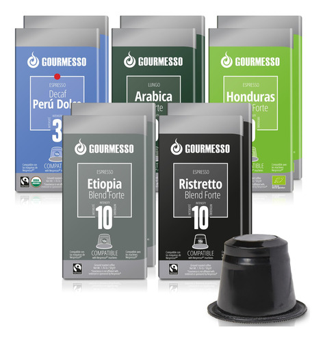 Cápsulas Espresso Gourmesso 100 Unid Compatibles Nespresso C