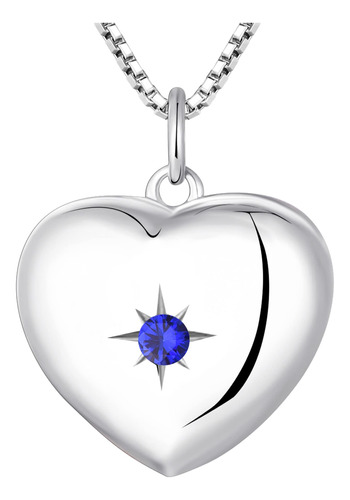 Yl Collar Con Medallon De Corazon De Plata De Ley 925 Person