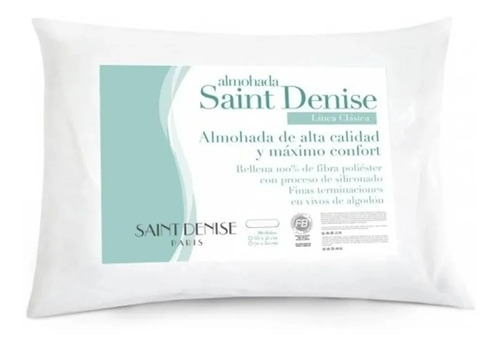 Almohada Clasica Con Relleno Siliconado Saint Denise 70 X 50