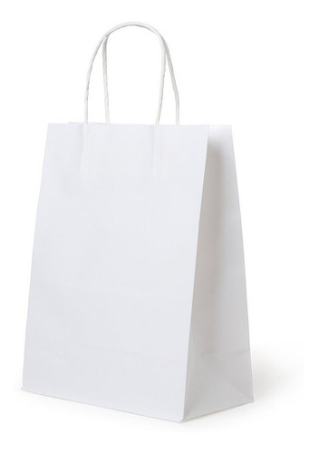 Bolsas De Papel Kraft Blanca 22x30x10 50 Unidades 