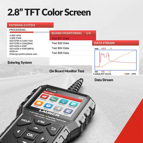 Imagen 3 de 5 de Escaner Automotriz Launch Creader Crp529 G2