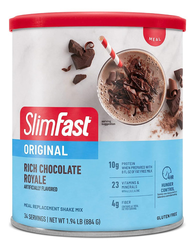 Slimfast Original Chocolate Royale Batido De Comida 884 Gr