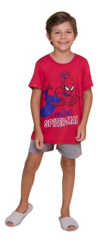 Pijama Infantil Spider Man Marvel Evanilda 0004 - Tam 4 À 10