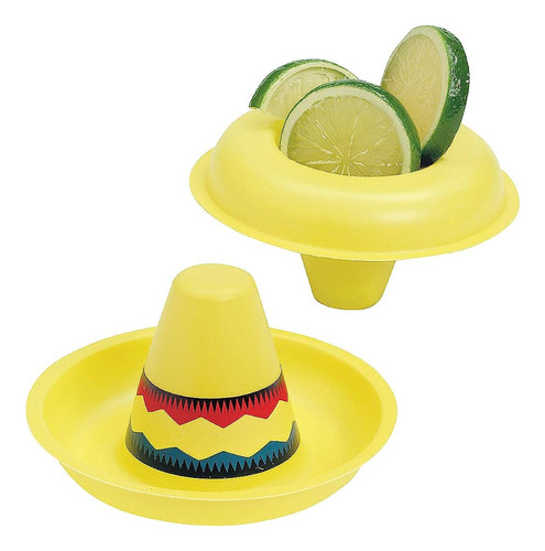 Fun Express Mini Sombrero De Plástico - Set Of 12 - Cinco De