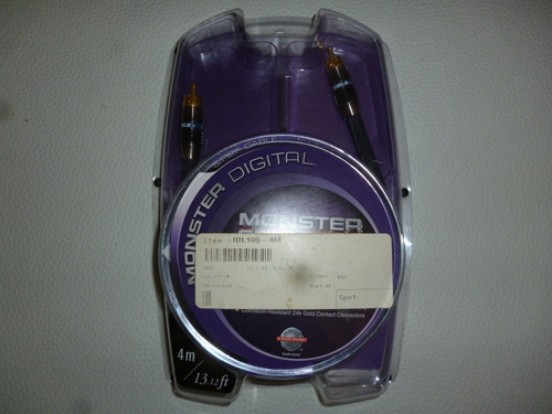 Cable Coaxial Audio Sonido Moster Original Digital 4 Mm