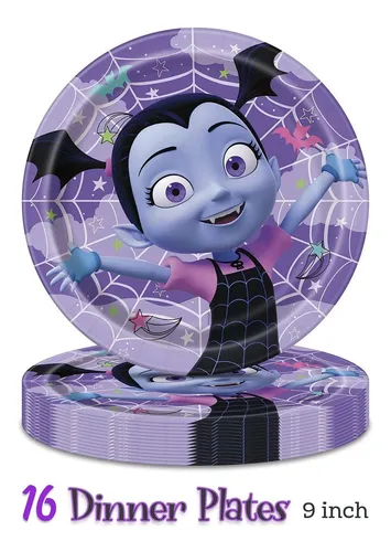 Suministros De Fiesta De Vampirina Para 16 Platos, Mant...