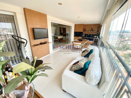 Imagem 4 de 15 de Apartamento Bem Decorado Com Varanda Gourmet A Venda No Jardim Marajoara - Mr71432