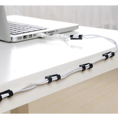 Kit Clips Organizador Cabos E Fios Adesivo Autoadesivo 40un