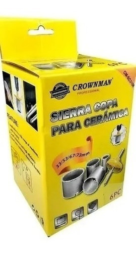 Kit Juego De Broca Sierra Copa Diamantada 6 Piezas Crownman