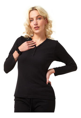 Camiseta Mujer Henley