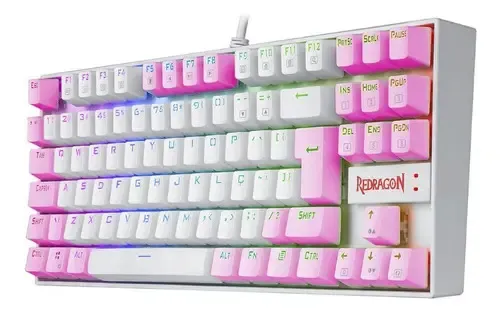 Redragon Kumara Rgb Branco E Rosa Switch Azul Branco E Rosa Portu...